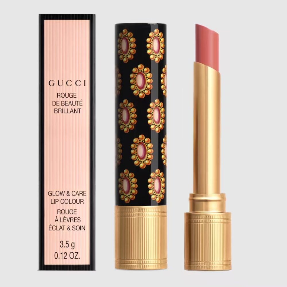 NIB⭐ GUCCI #112 SALLY SOFT HONEY Glow & Care Shine Lipstick ✅ BNIB